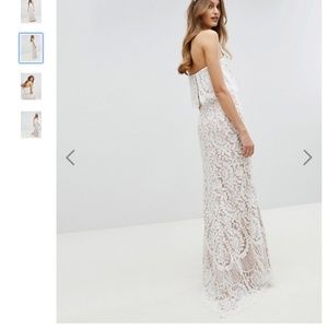 Jarlo All Over Lace Bandeau Maxi Wedding Dress